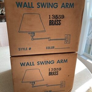 2 Swing Arm Wall Lamps - New Vtg 1980’s